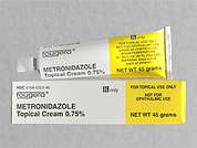Metronidazole: This is a Cream imprinted with nothing on the front, nothing on the back, and is manufactured by FOUGERA/SANDOZ.