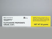 Fluticasone Propionate: This is a Cream imprinted with nothing on the front, nothing on the back.