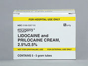 Lidocaine-Prilocaine: This is a Cream imprinted with nothing on the front, nothing on the back.