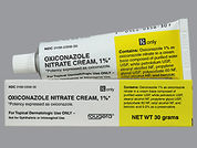 Oxiconazole Nitrate: This is a Cream imprinted with nothing on the front, nothing on the back.