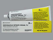 Oxiconazole Nitrate: This is a white Cream imprinted with nothing on the front, nothing on the back, and is manufactured by FOUGERA/SANDOZ.