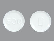 Daliresp: This is a Tablet imprinted with D on the front, 500 on the back.