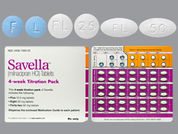 Savella: This is a Tablet Dose Pack imprinted with F or FL on the front, L or 25 or 50 on the back.