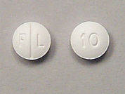 Lexapro: This is a Tablet imprinted with F  L on the front, 10 on the back.