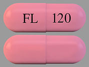 Fetzima: This is a Capsule Er 24hr imprinted with FL on the front, 120 on the back.