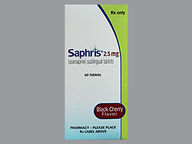 Saphris 2.5 Mg Tablet Sublingual