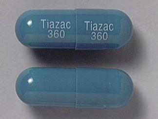 This is a Capsule Er 24hr imprinted with Tiazac  360 on the front, Tiazac  360 on the back.