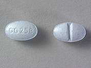 Alprazolam: This is a blue oval Tablet imprinted with GG 258 on the front, nothing on the back, and is manufactured by SANDOZ.