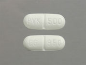 Penicillin V Potassium: This is a Tablet imprinted with PVK 500 on the front, GG 950 on the back.