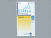 Clobex: This is a Spray Non-aerosol imprinted with nothing on the front, nothing on the back.