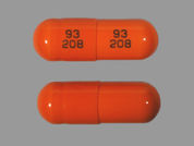 Galzin: This is a Capsule imprinted with 93  208 on the front, 93  208 on the back.