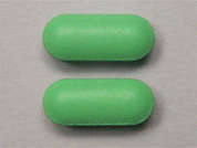 Oyster Shell Calcium W/Vit D: Esto es un Tableta verde oblongo imprimido con nada en la parte delantera, nada en la parte posterior, y es fabricado por GENDOSE PHARMAC.