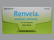 Renvela: This is a Powder In Packet imprinted with nothing on the front, nothing on the back.