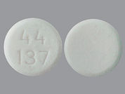 Simethicone: This is a Tablet Chewable imprinted with 44  137 on the front, nothing on the back.