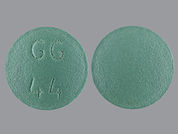 Amitriptyline Hcl: This is a Tablet imprinted with GG  44 on the front, nothing on the back.