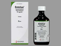 This is a orange Solution Oral imprinted with nothing on the front, nothing on the back, and is manufactured by GILEAD SCIENCES.
