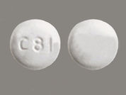 Dipyridamole: This is a Tablet imprinted with C81 on the front, nothing on the back.