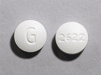 This is a Tablet imprinted with G on the front, 2622 on the back.