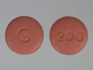 This is a Tablet imprinted with G on the front, 200 on the back.