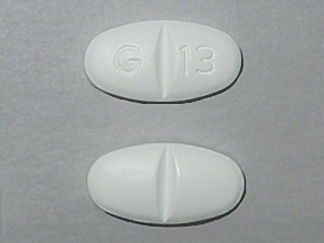 This is a Tablet imprinted with G 13 on the front, nothing on the back.