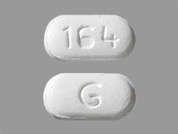 Carvedilol: Esto es un Tableta blanco oblongo imprimido con G en la parte delantera, 164 en la parte posterior, y es fabricado por GLENMARK PHARMA.
