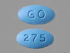 This is a Tablet imprinted with G 0 on the front, 275 on the back.