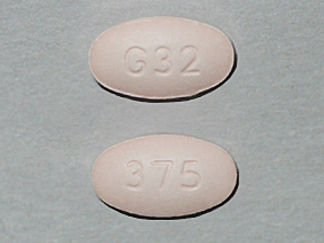 This is a Tablet imprinted with G32 on the front, 375 on the back.