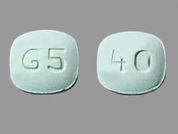 Pravastatin Sodium: This is a Tablet imprinted with G5 on the front, 40 on the back.