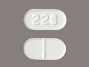 Lamotrigine: This is a white oblong Tablet Chewable Dispersible imprinted with 228 on the front, nothing on the back, and is manufactured by GLENMARK PHARMA.