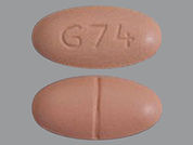 Verapamil Er: This is a Tablet Er imprinted with G74 on the front, nothing on the back.