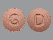 Rosuvastatin Calcium: Esto es un Tableta imprimido con G en la parte delantera, D en la parte posterior, y es fabricado por None.