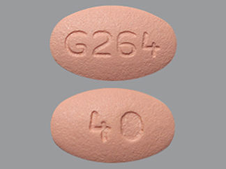 This is a Tablet imprinted with G264 on the front, 40 on the back.