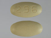 Trandolapril-Verapamil: This is a Tablet I And Extend R Biphase 24hr imprinted with 296 on the front, nothing on the back.