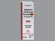 Adapalene-Benzoyl Peroxide: Esto es un Gel Con Bomba imprimido con nada en la parte delantera, nada en la parte posterior, y es fabricado por None.