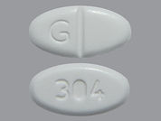 Norethindrone Acetate: This is a Tablet imprinted with G on the front, 304 on the back.