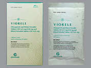 Viorele: This is a multi-color (3) round Tablet imprinted with C1 or C2 or C3 on the front, G on the back, and is manufactured by GLENMARK PHARMA.