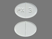 Pramipexole Di-Hcl: This is a Tablet imprinted with PX  3 on the front, nothing on the back.