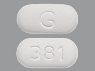 This is a Tablet imprinted with 381 on the front, G on the back.