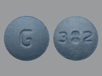 This is a Tablet imprinted with 382 on the front, G on the back.