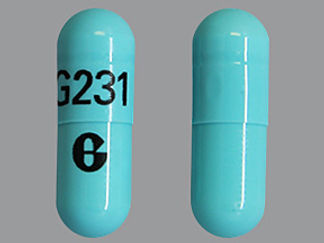 This is a Capsule Dr imprinted with G231 on the front, logo on the back.