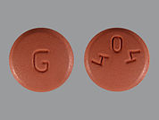 Atovaquone-Proguanil Hcl: This is a Tablet imprinted with 404 on the front, G on the back.