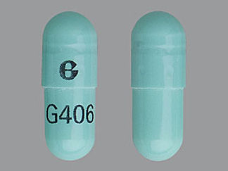 This is a Capsule imprinted with logo on the front, G406 on the back.