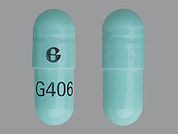 Indomethacin: This is a Capsule imprinted with logo on the front, G406 on the back.