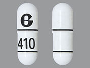 Propafenone Hcl Er: This is a Capsule Er 12 Hr imprinted with logo on the front, 410 on the back.