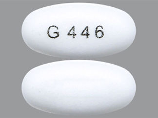 This is a Tablet imprinted with G446 on the front, nothing on the back.