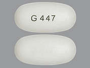 Sevelamer Hcl: This is a off-white oblong Tablet imprinted with G 447 on the front, nothing on the back, and is manufactured by GLENMARK PHARMA.