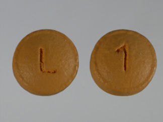 This is a Tablet imprinted with L on the front, 1 on the back.