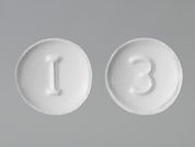Fosinopril-Hydrochlorothiazide: This is a Tablet imprinted with I on the front, 3 on the back.