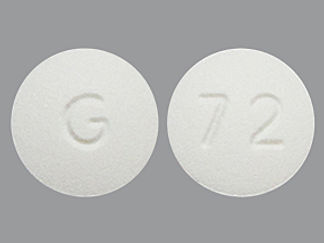 This is a Tablet imprinted with 72 on the front, G on the back.