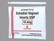 Estradiol: This is a Tablet imprinted with G on the front, 94 on the back.